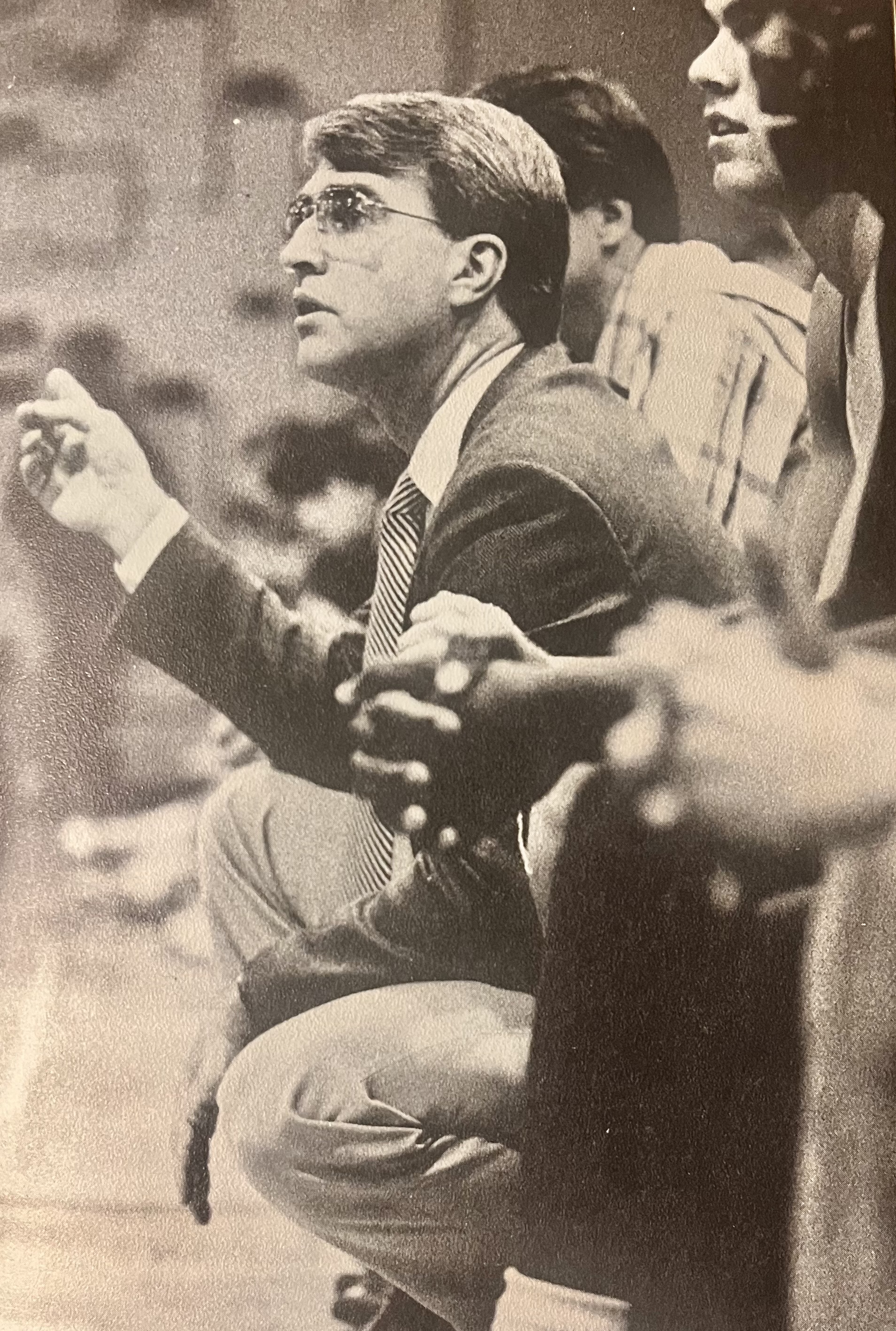 Coach Bob Hawking on the sideline